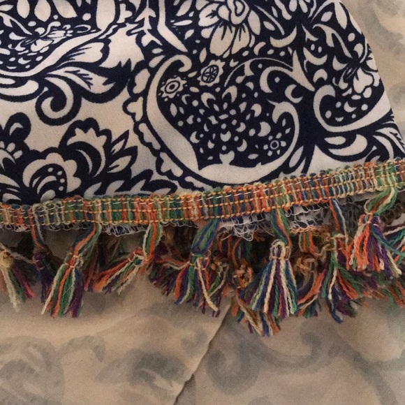 Blue shorts with rainbow fringe - Picture 2 of 3